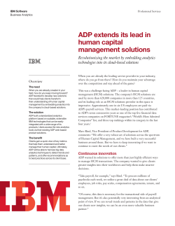 ADP extends its lead in human capital management solutions