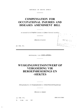 Compensation for Occupational Injuries and Diseases Amendment