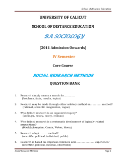 Social Research Methods