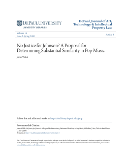 A Proposal for Determining Substantial Similarity in Pop Music