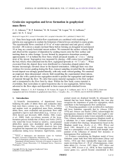 Grain-size segregation and levee formation in geophysical mass flows