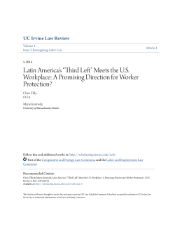 Latin Americaâ•Žs â•œThird Leftâ•š Meets the U.S. Workplace: A