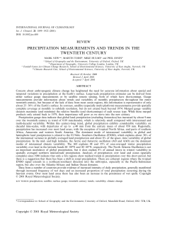 precipitation measurements and trends in the