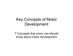 Key Concepts of Motor Development