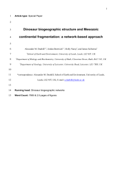 Dinosaur biogeographic structure and Mesozoic continental