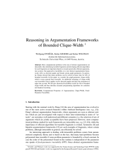 Reasoning in Argumentation Frameworks of Bounded Clique