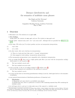 Distance distributivity and the semantics of indefinite noun phrases