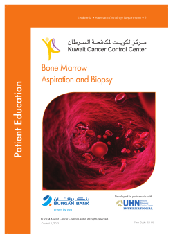 Bone Marrow Aspiration Biopsy - Kuwait Cancer Control Center