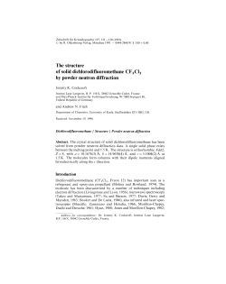 The structure of solid dichlorodifluoromethane CF2Cl2 by