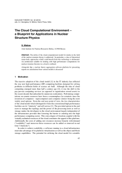 The Cloud Computational Environment &ndash; a Blueprint for Applications