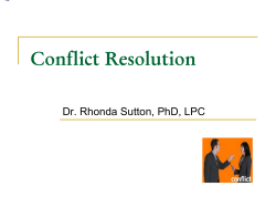 Conflict Resolution: Suggestions