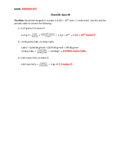 NAME: ANSWER KEY Chem20: Quiz #4 atoms P 0.078347