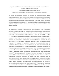 Experimental determination of conduction channels in atomic scale