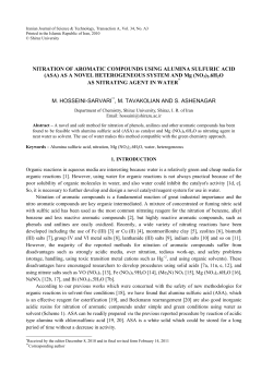 NITRATION OF AROMATIC COMPOUNDS USING ALUMINA