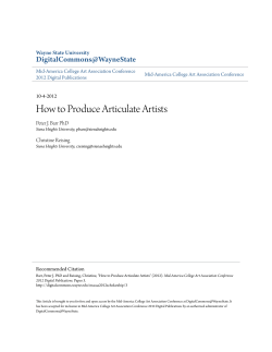 How to Produce Articulate Artists