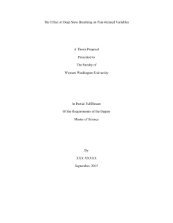The Effect of Deep Slow Breathing on Pain