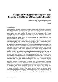 15 Rangeland Productivity and Improvement Potential in Highlands
