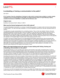 Is embedding or framing a communication to the