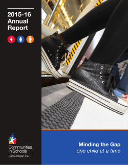 2015-16 Annual Report - Communities in Schools Dallas