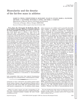 Muscularity and the density of the fat