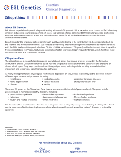 Ciliopathies Ciliopathies