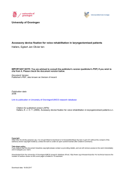 University of Groningen Accessory device fixation for voice