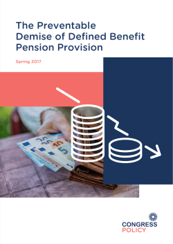 The Preventable Demise of Defined Benefit Pension Provision