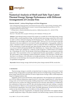 Numerical Analysis of Shell-and-Tube Type Latent Thermal Energy