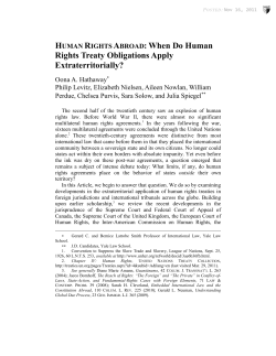 HUMAN RIGHTS ABROAD: When Do Human
