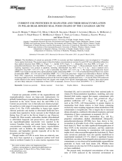 CURRENT-use pesticides in seawater and their
