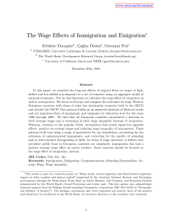 The Wage Effects of Immigration and Emigration!