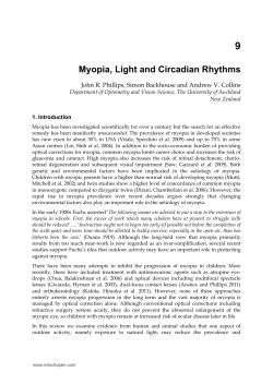 Myopia, Light and Circadian Rhythms