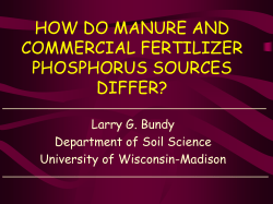 how do manure and commercial fertilizer phosphorus sources differ?