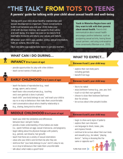 "The Talk" from Tots to Teens - Region of Waterloo Public Health