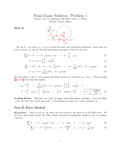 Final Exam Solution: Problem 1