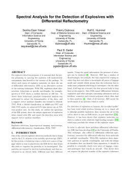 Spectral Analysis for the Detection of Explosives with Differential