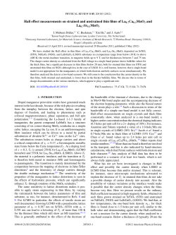 Hall effect measurements on strained and unstrained thin films of