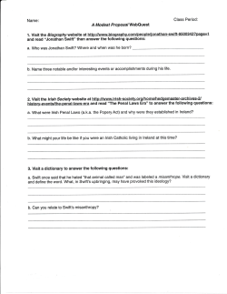 A Modest Proposal WebQuest