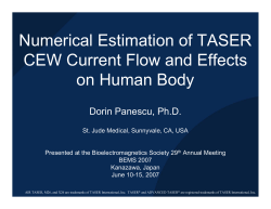 Numerical Estimation of TASER CEW Current Flow