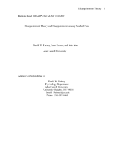Disappointment among Sports Fans
