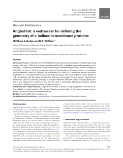 AnglerFish: A Webserver for Defining the Geometry