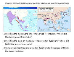 Bellwork: the spread of Buddhism and Hinduism