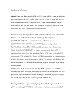 Plasmid Constructs Plasmids encoding His6