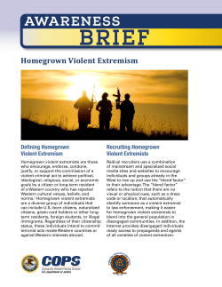 Homegrown Violent Extremism