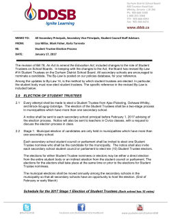 2017-2018 Electi​on Process and Election Dates
