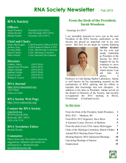 RNA Society Newsletter