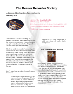 October 2015 - Denver Recorder Society