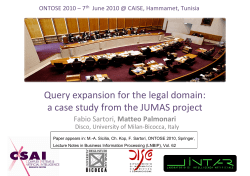 Query expansion for the legal domain: a case study from the JUMAS