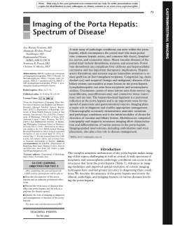 Imaging of the Porta Hepatis