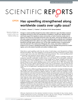 Has upwelling strengthened along worldwide coasts